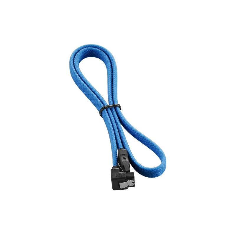 CableMod ModMesh Sleeved Right Angle SATA 3 Cable (Light Blue, 60cm)