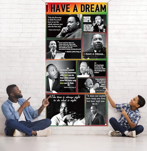 Martin Luther King Jr. Day Door Cover I Have A Dream Decorations MLK Day Black History Month School Classroom Office Door Decor