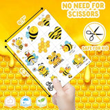 96 Pcs Bee Pre-Cut Temporary Tattoos For Kids | Super Cute First Themed Birthday Party Favors, Supplies, Decorations, Cute Animal Tattoo Stickers, School Rewards Prizes & Gifts Boys Girls