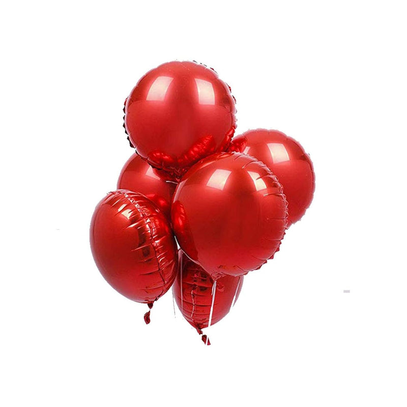 20Pcs 18 Inch Red Round Balloons, Round Shaped Foil Helium Balloons My