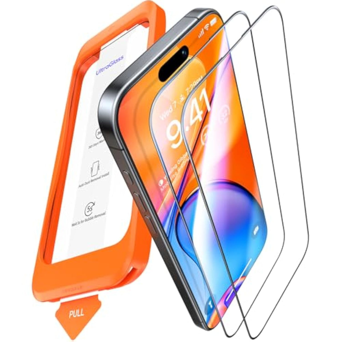 2-Pack Unbreakable 9H+ Screen Protector for iPhone 16 Pro [6.3"], 12FT Drop, Full Coverage