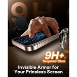2 Pack For Iphone 15 Pro Max Privacy Screen Protector Tempered Glass:9H+ Durable, Auto Positioning, Bubble Free, High Definition, Easy Installation