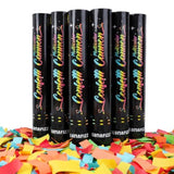6-Pack 12-Inch Biodegradable Confetti Cannons Multicolor for Parties and Weddings