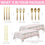 God Bless Baptism Plates And Napkins Girl - First Communion Decorations Party Tableware, Plate, Cup, Napkin, Tablecloth, Cutlery, For Christening Celebration Baby Shower Religious | Serve 24