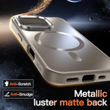 JETech Magnetic Case for iPhone 16 Pro 6.3-Inch Compatible with MagSafe, Luxury Metallic Luster Matte Back Slim Shockproof Electroplated Phone Cover (Natural Titanium)