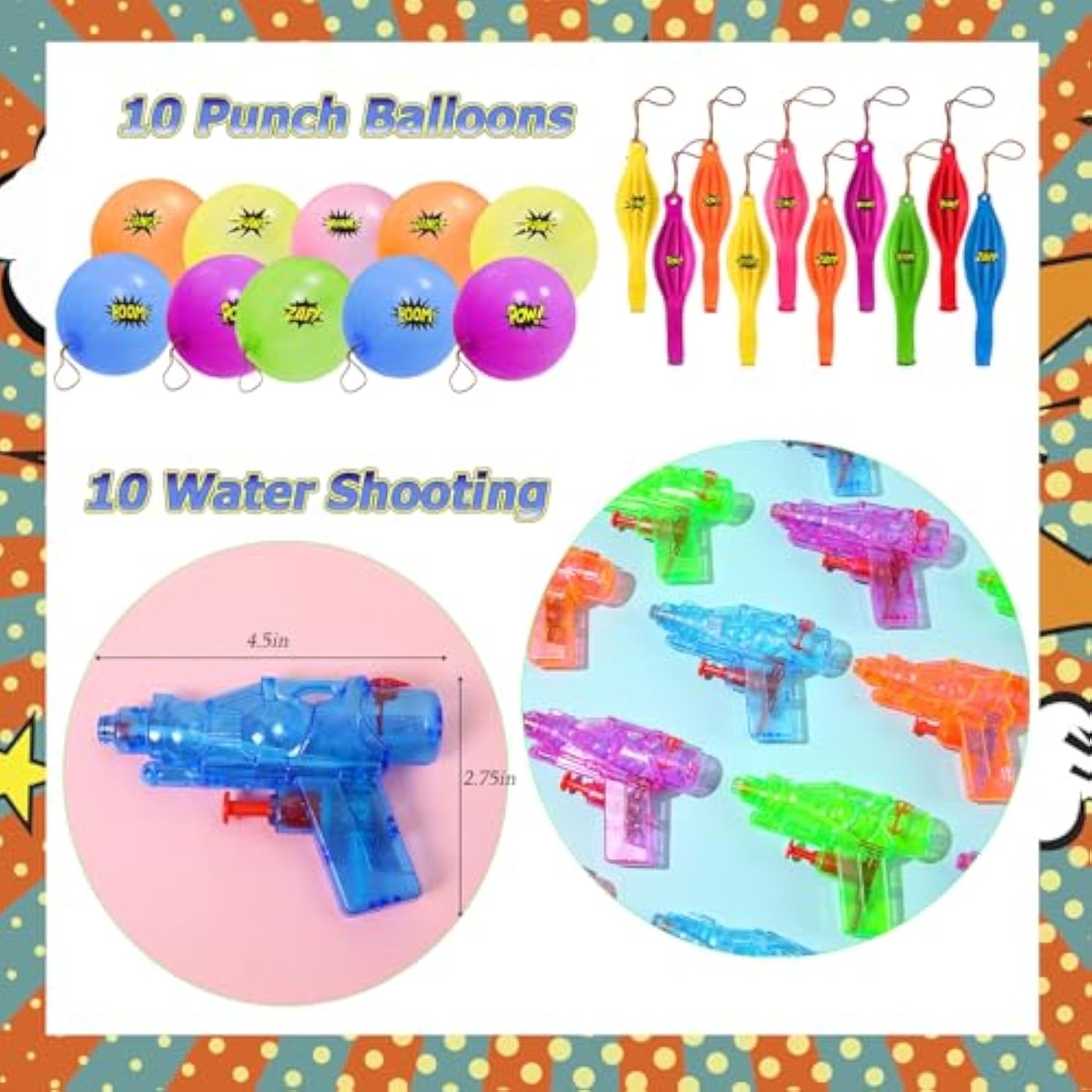 120Pcs Beach Party Favor-Summer Beach Pool Toys Themed Party Supplies Include Beach Balls, Water Squirts,Bracelet,Tattoos, Stickers Fans Party Summer Supplies