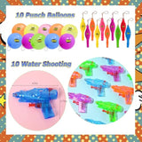 120Pcs Beach Party Favor-Summer Beach Pool Toys Themed Party Supplies Include Beach Balls, Water Squirts,Bracelet,Tattoos, Stickers Fans Party Summer Supplies
