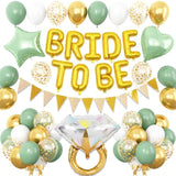 20pcs Sage Green Bridal Shower Kit with Balloons, Banner & Party Favors