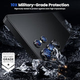 For Samsung Galaxy S25 Ultra Camera Lens Protector - Ultra Thin Case Friendly, 9H Shatterproof Tempered Glass With Aluminum Metal Circle Camera Screen Protector Cover Accessories, Black