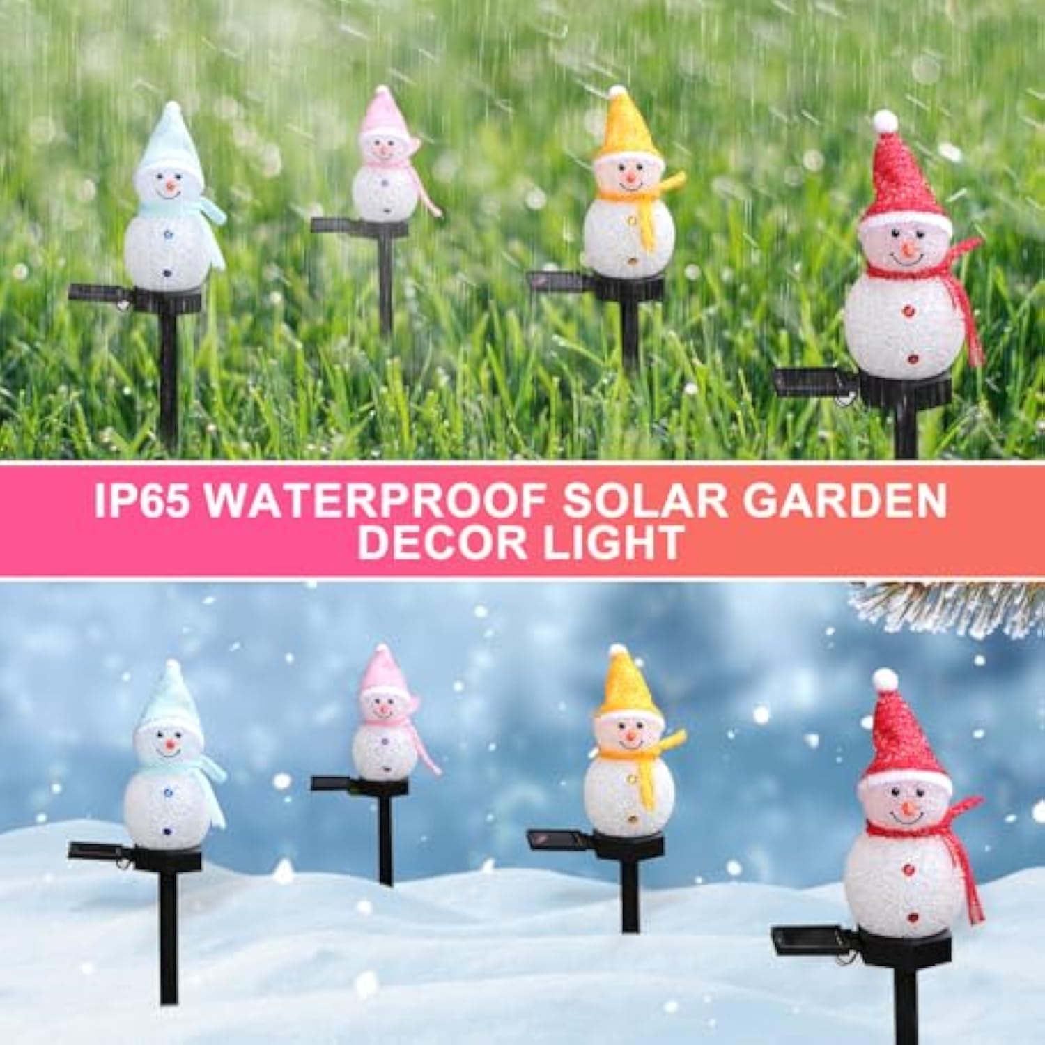 Outdoor Christmas Decorations 2025-Christmas Light Stakes For Yard-Snowman Solar Lights-Snowman Christmas Ornaments For Yard Garden Lawn Landscape Patio Walkway Decor