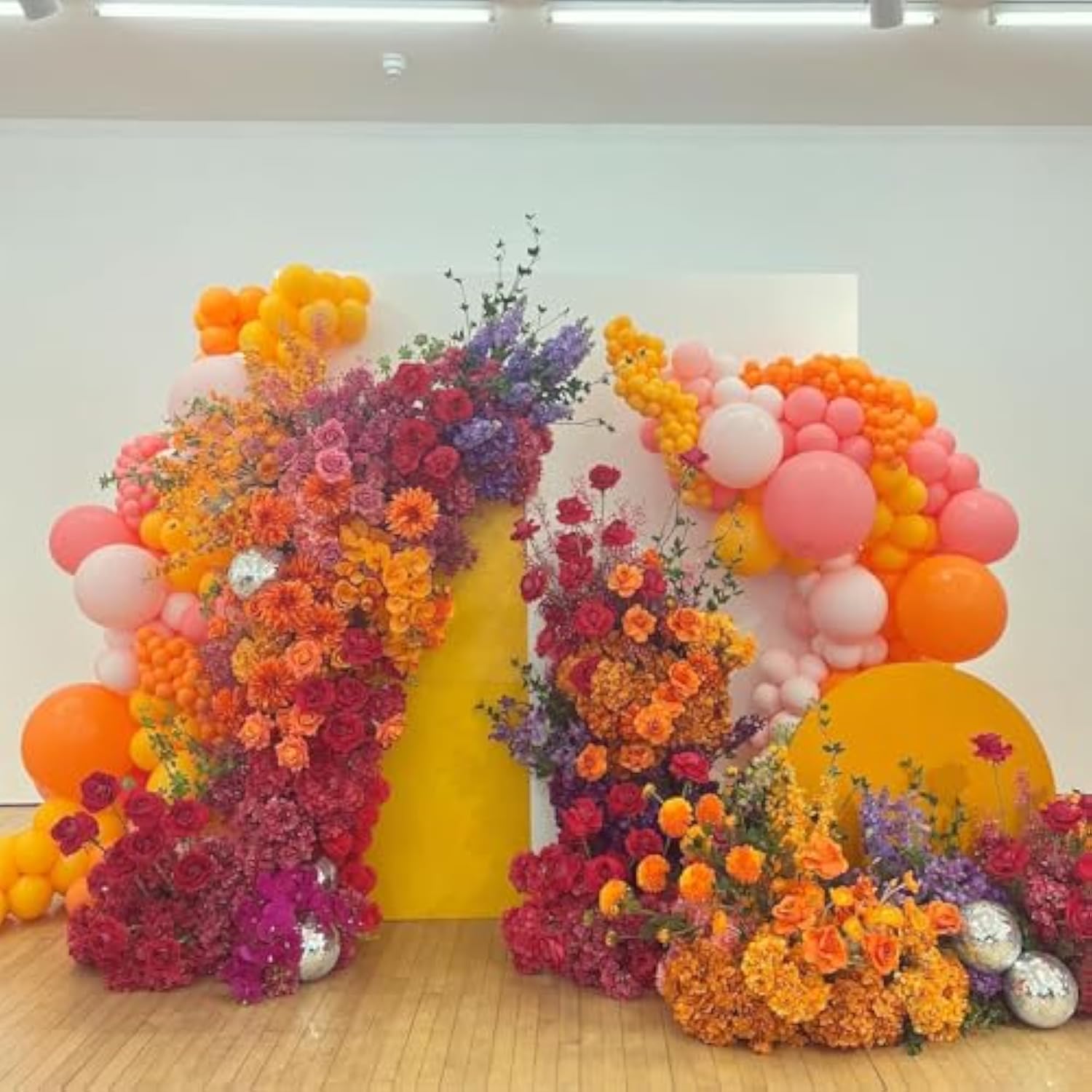 Pastel Balloon Garland Arch Kit: Pink, Yellow & Orange Party Decorations