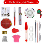 188 Embroidery Floss Set Including Cross Stitch Threads Friendship Bracelet String With 2-Tier Transparent Box, Floss Bobbins And Cross Stitch Kits