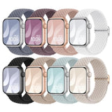 8 Pack Braided Stretchy Solo Loop Compatible With Apple Watch Bands For Women 40Mm 38Mm 41Mm 44Mm 46Mm 45Mm 42Mm 49Mm Men, Adjustable Sport Elastic Strap For Iwatch Series 10 9 8 7 6 5 4 3 Se Ultra