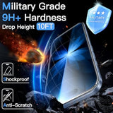 JETech Shatterproof Screen Protector for iPhone 17 6.3-Inch, 9H+ Tempered Glass Military Grade Film with Easy Installation Tool, Case-Friendly, HD Clear, 3-Pack