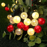 Red And White Christmas Lights Outdoor G15 Pearlized Glass 70 Led 19Ft Mini Globe String Lights For Christmas Tree Indoo