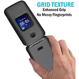 Case with Clip for Go Flip 4 / TCL FLIP Pro Phone, Nakedcellphone Slim Hard Shell Cover and [Rotating/Ratchet] Belt Hip Holster Holder Combo for Alcatel 4056W, 4056L, 4056Z, 4056V - Black