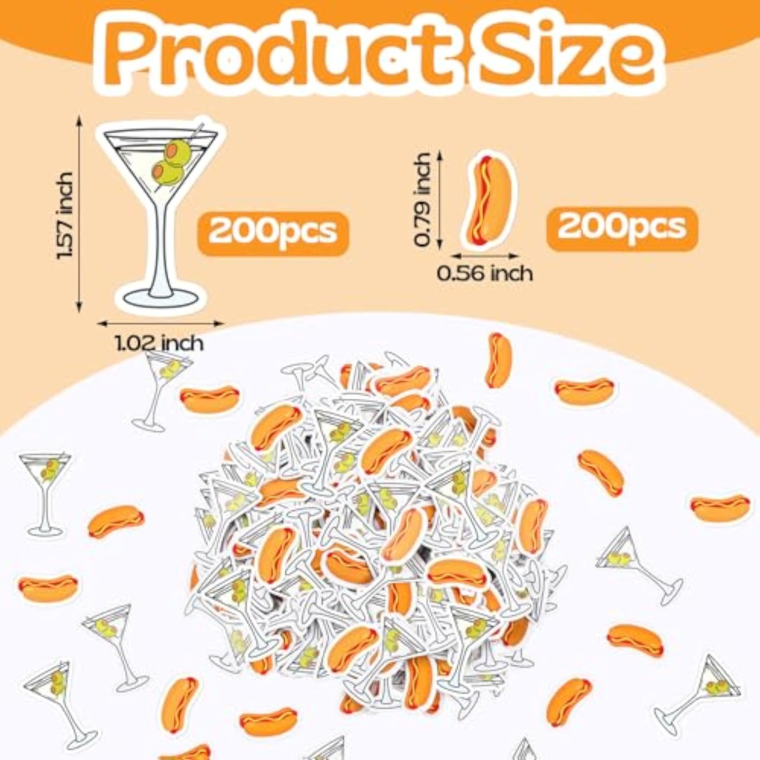 400 Pcs Hot Dog Martini Birthday Party Confetti Bikinis And Martini Cups Confetti For Bridal Shower Engagement Bachelorette Party Supplies