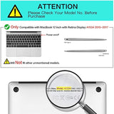 MOSISO PU Leather Case Compatible with MacBook 12 inch Case A1534 with Retina Display 2017 2016 2015 Release, Portfolio Protective Stand Cover Sleeve, Brown