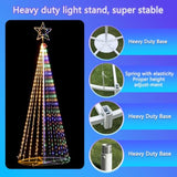 12Ft Outdoor Lighting Christmas Tree 650 Led Light Show Christmas Tree With 8 Modes Timer Remote,Tall Star Topped Artificial Christmas Trees Arbol De Navidad For Porch Yard Patio(Warmwhite/Multicolor)