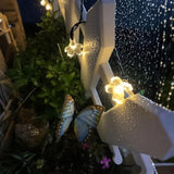 Solar Flower String Lights, 50 Led Outdoor Patio Lights Waterproof, Fairy Lights For Outside Patio Garden Fence Yard Chr