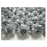 50 Silk Flower Gold & Silver Roses Flower Head - 1.75" - Artificial Flowers Heads Fabric Floral Supplies Wholesale Lot For Wedding Flowers Accessories Make Bridal Hair Clips Headbands Dress