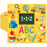 Pack Of 50 Back To School Paper Napkins, Yellow School Supplies Design Disposable Party Napkins For Classroom, Teacher Appreciation, Kindergarten, First Day Of School Decoration, 13X13 Inches Unfolded