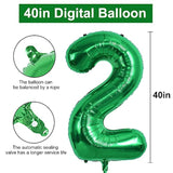40-Inch Green Number 2 Balloon Foil Birthday Party Decorations