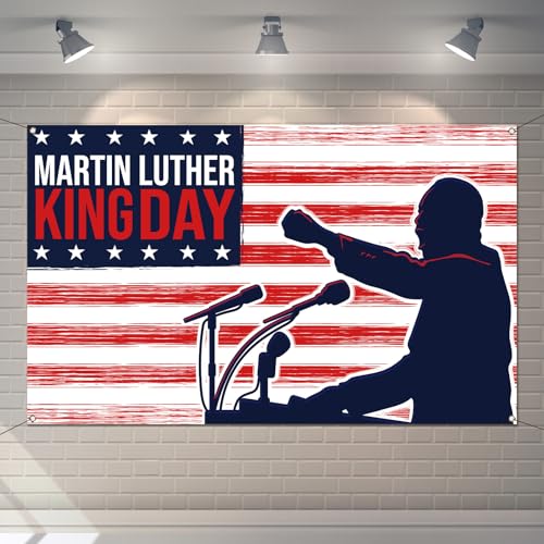 Martin Luther King Day Decorations Dr Martin Luther King Photo Booth Backdrop MLK Day Speech Scene School Classroom Bulletin Board Decor