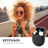 For Google Pixel Buds Pro & Buds Pro 2 Case Cover With Cleaner Kit, Soft Silicone Shockproof Protective Case Skin With Keychain For Men Women, Black