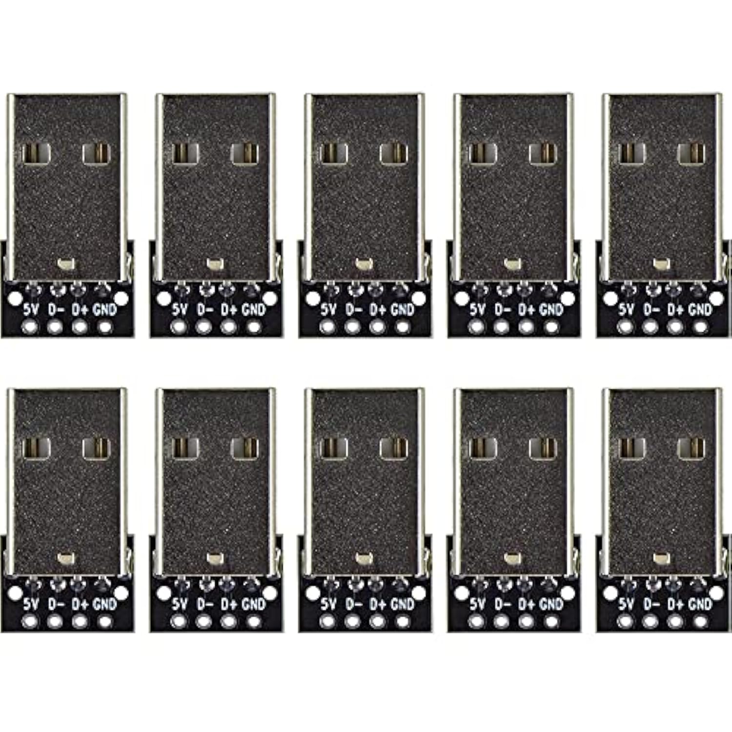 10Pcs Usb Type A Male Breakout Board Adapter 4 Pin 2.54Mm Pitch Breakout Adapt