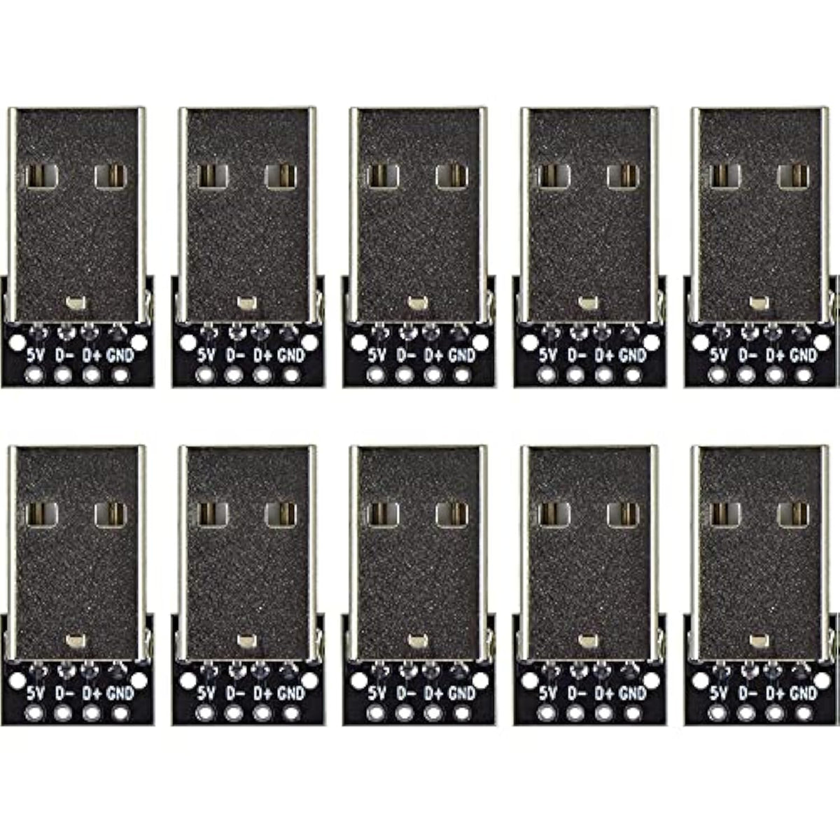 10Pcs Usb Type A Male Breakout Board Adapter 4 Pin 2.54Mm Pitch Breakout Adapt