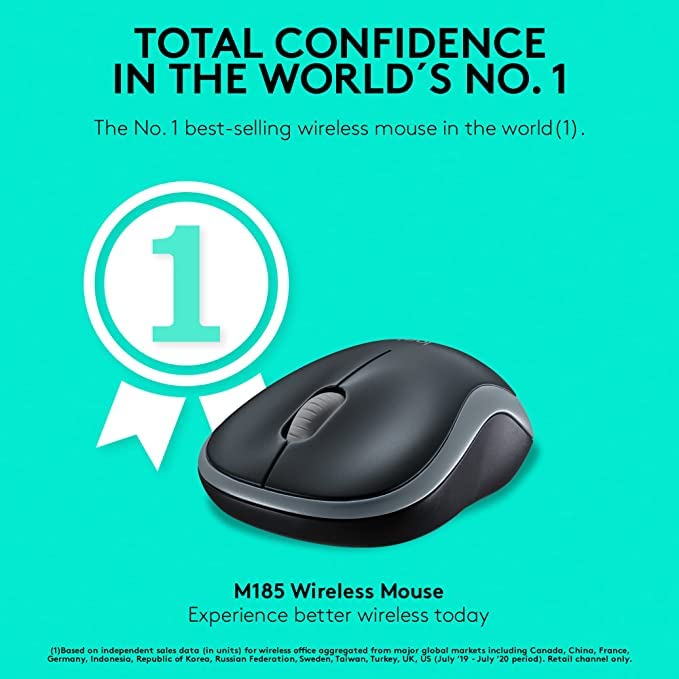 M185 Wireless Mouse, Pack Of 8 Multi-Pack For Schools, Businesses, And Home Offices