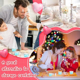 72 Pcs 2.4 Oz Valentine‘S Day Heart Shaped Containers Plastic Box With Lids Reusable Small Portion Cups Condiment Storage Container Clear Transparent Cup For Food Diy Liquid Foam Ball Soft Clay