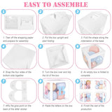 164PCS Gender Reveal Balloon Kit with Baby Boxes & Letters for Baby Shower Party