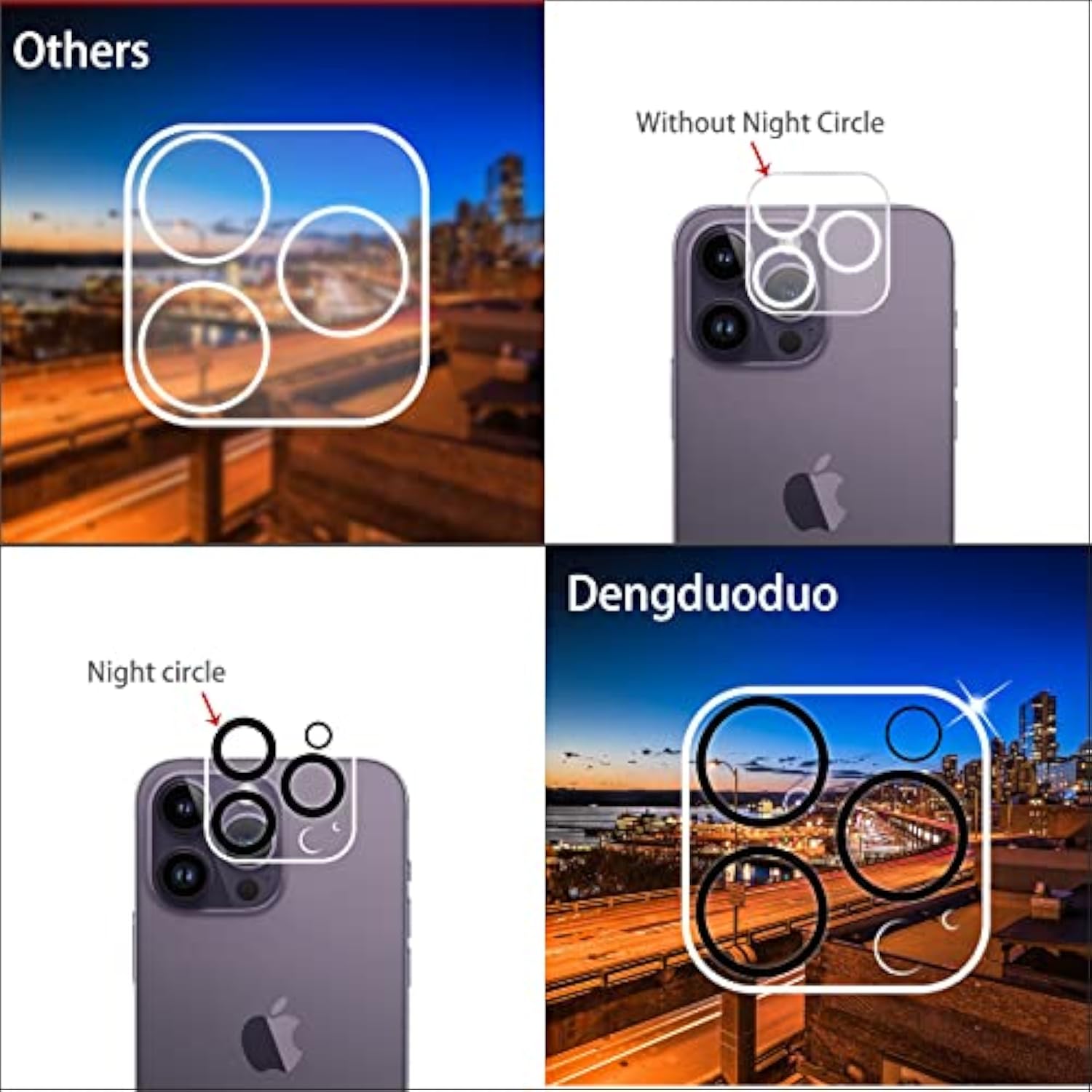 iPhone 14 Pro & Pro Max Camera Lens Protector 3-Pack Tempered Glass 9H