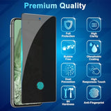 [2+2 Pack] Privacy Screen Protector Compatible With Pixel 8 5G, 2 Tempered Glass Film With 2 Camera Lens Protectors, High Clarity, Bubble Free, Anti-Spy Protection