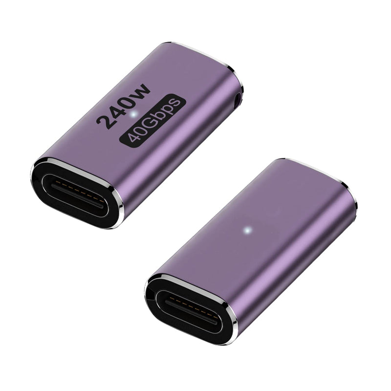 240W Usb C Adapter (2 Pack), Usb Type C Female To Female 40Gbps Coupler Connec