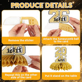 8 PCS Graduation Party Decorations Class of 2026 Honeycomb Centerpieces for Graduation Table Decor.