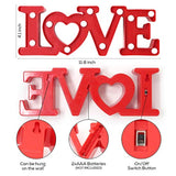 Valentines Day Decoration - Love Marquee Letters - Love Light Up Sign - Romantic Lighted Letters For Wedding & Home - Red