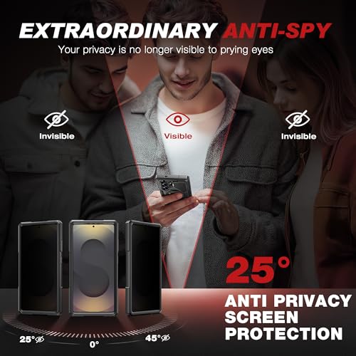 Magnetic Stand for Samsung Galaxy S25 Ultra Case with Privacy Screen Protector, [Compatible with Magsafe] [Military Drop Protection] S25 Ultra Case