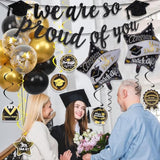 Class of 2025 Graduation Decorations, Banner, Balloons & Congrats Hanging Swirls