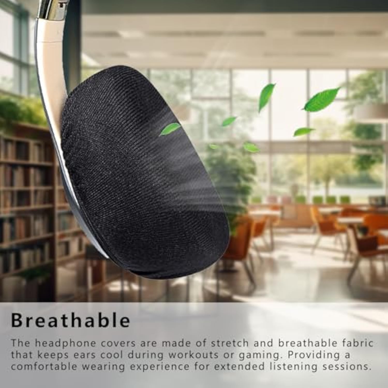 4 Pairs Headphone Ear Covers, Sweat Mesh Headphone Covers Washable And Stretchable Headphone Earpads Replacement For Gym, Libraries, Studying, Gaming, Aviation Noise Reduction (9-11Cm)