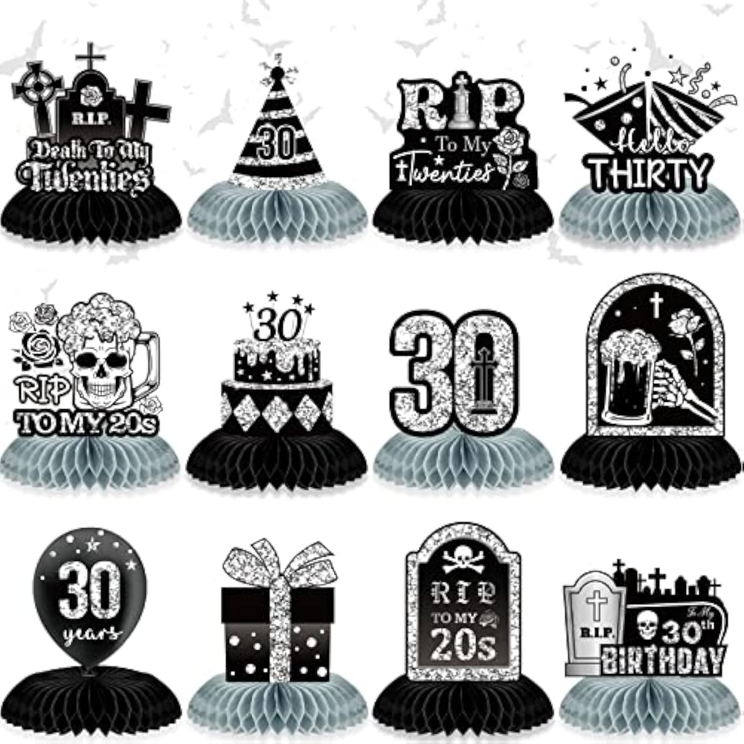 12 Pack Rip To My 20S Birthday Decorations, Death To My 20S Decoration