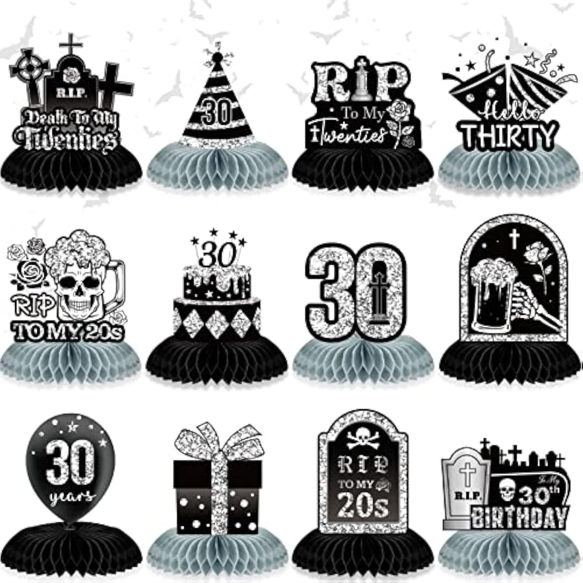 12 Pack Rip To My 20S Birthday Decorations, Death To My 20S Decoration