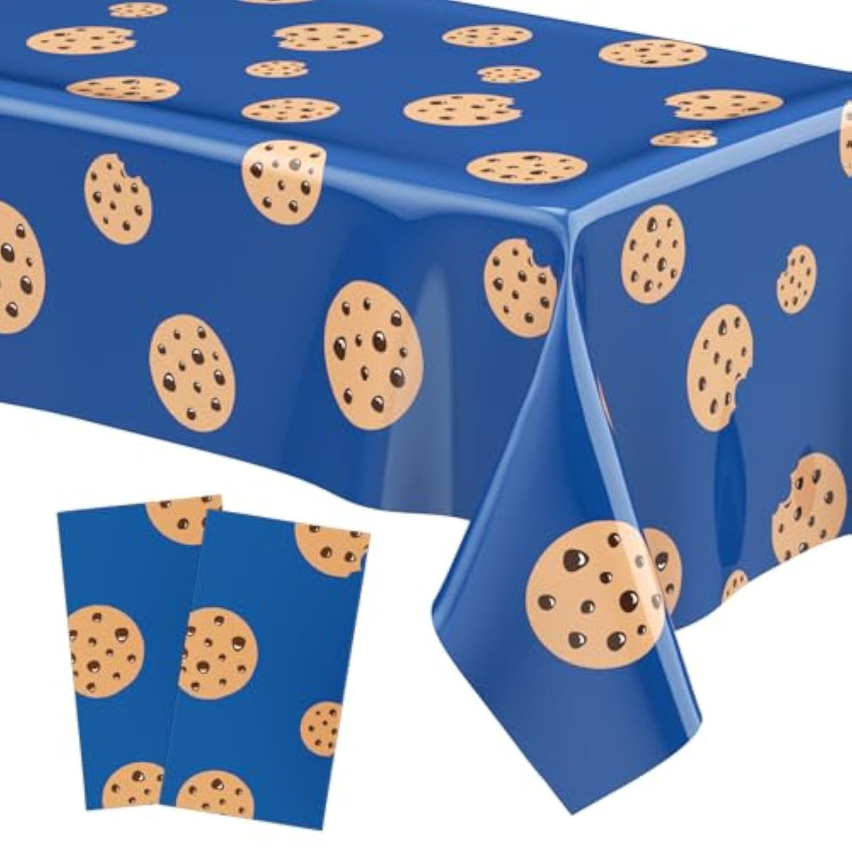 2 Sheets Cookie Birthday Party Supplies Cookie Tablecloth 54 X 108 Inch Plastic Table Covers For Birthday Party Decorations