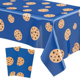 2 Sheets Cookie Birthday Party Supplies Cookie Tablecloth 54 X 108 Inch Plastic Table Covers For Birthday Party Decorations