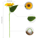 12Pcs Artificial Sunflower Flowers, Single Stem Silk Fake Sunflowers For Outdoor Wedding Birthday Party Home Decor- No Vase
