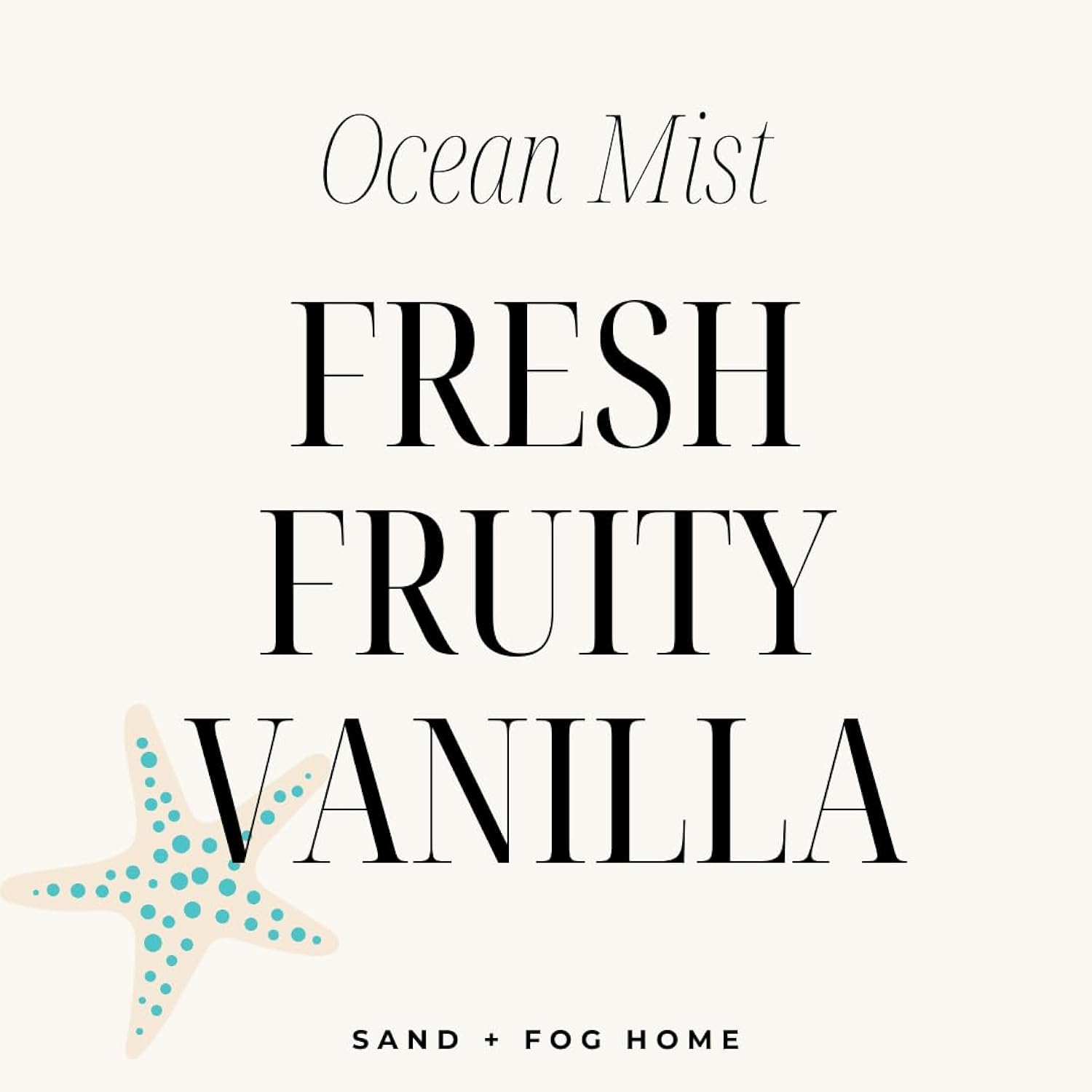 Scented Candle - Ocean Mist - Additional Scents And Sizes – 100% Cotton Lead-Free Wick - Luxury Air Freshening Jar Candles - Perfect Home Décor For Your Cocktail Table – 34 Oz
