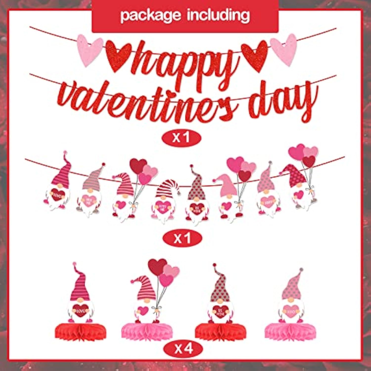 Happy Valentines Day Decorations Happy Valentines Day Banner Valentine
