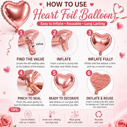 Valentine's Day Balloon Arch Kit, Red and Pink Balloons, 137 Pcs